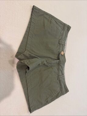 Olive Green Casual Shorts
